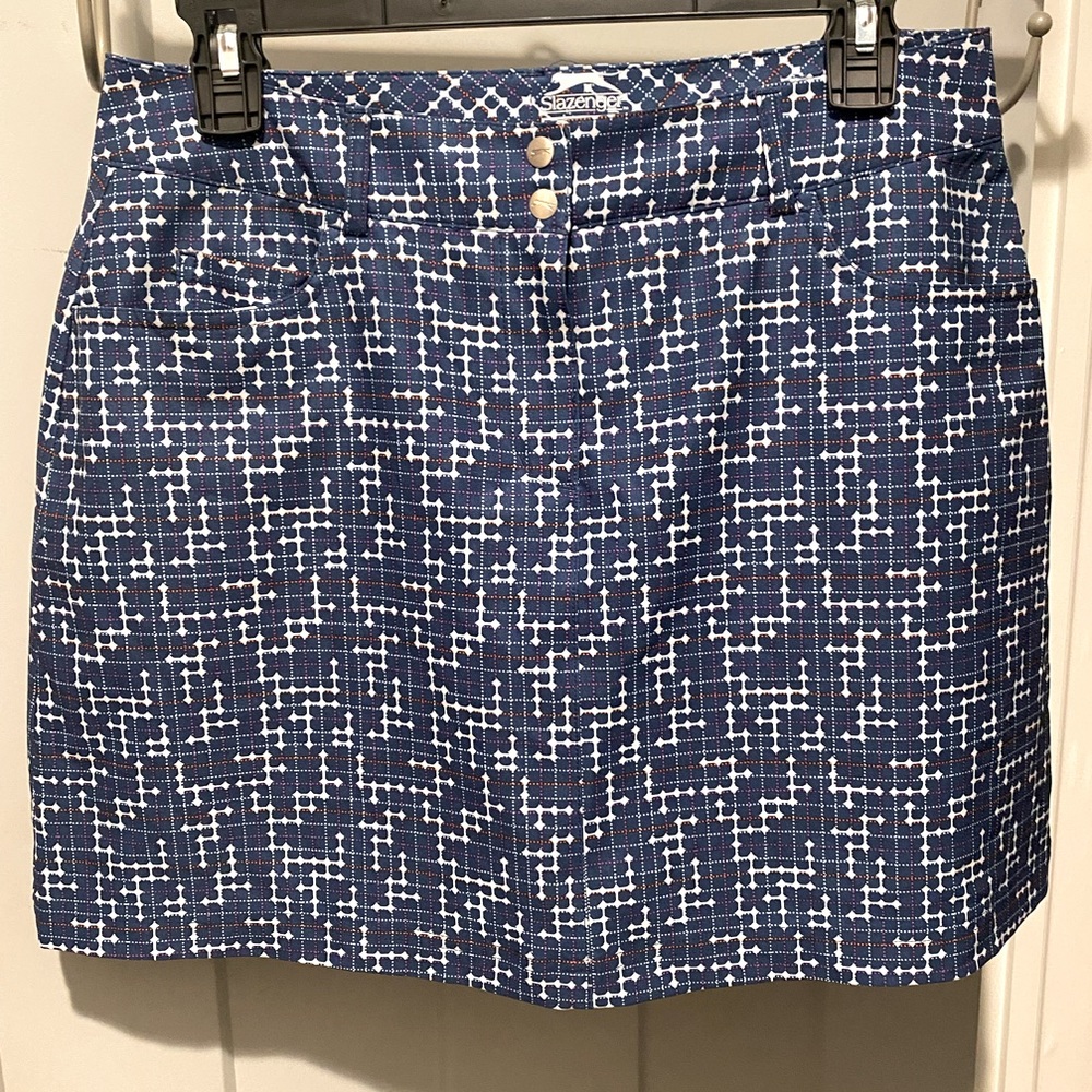 Slazenger tennis skort with bold pattern tennis prep tech sporty activewear